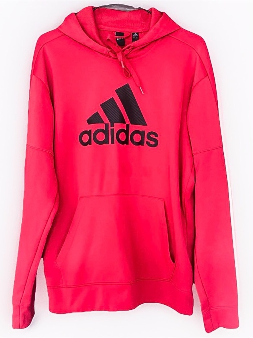 Adidas Men’s Medium Red Hoodie with Large Black Logo